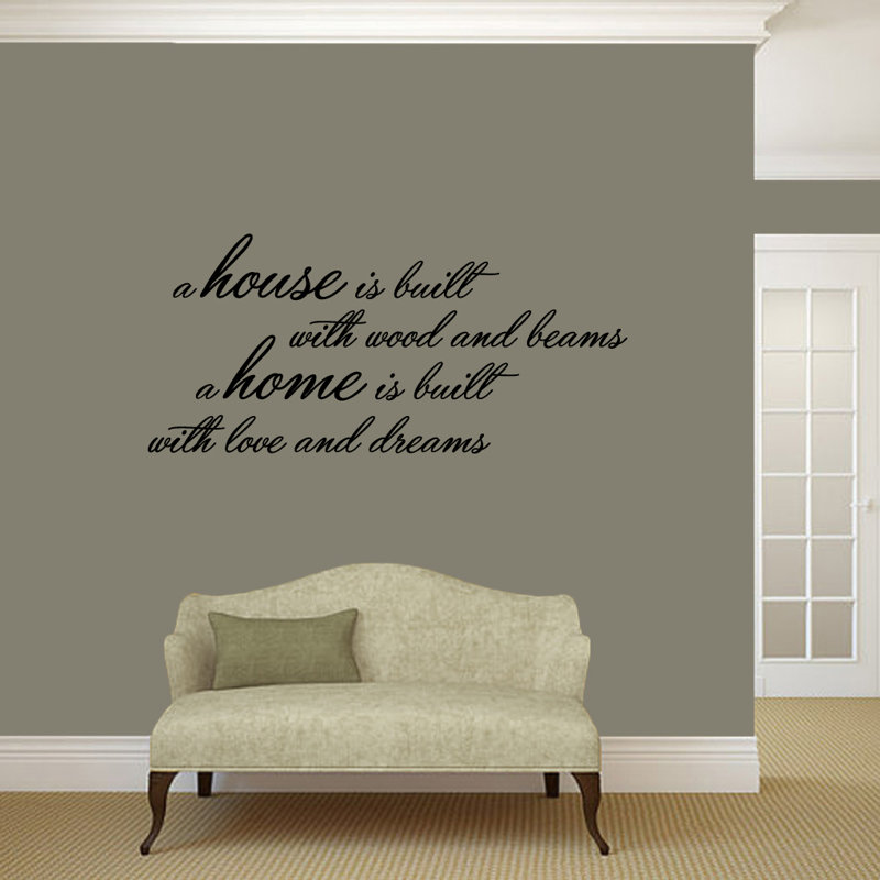 Charlton Home® A House Is Built Wall Decal & Reviews Wayfair Canada